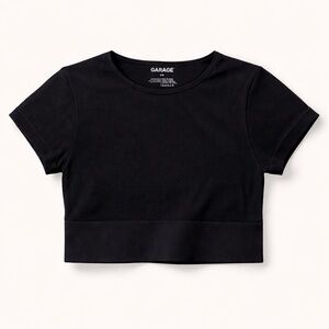 Garage Classic Black Cropped Top